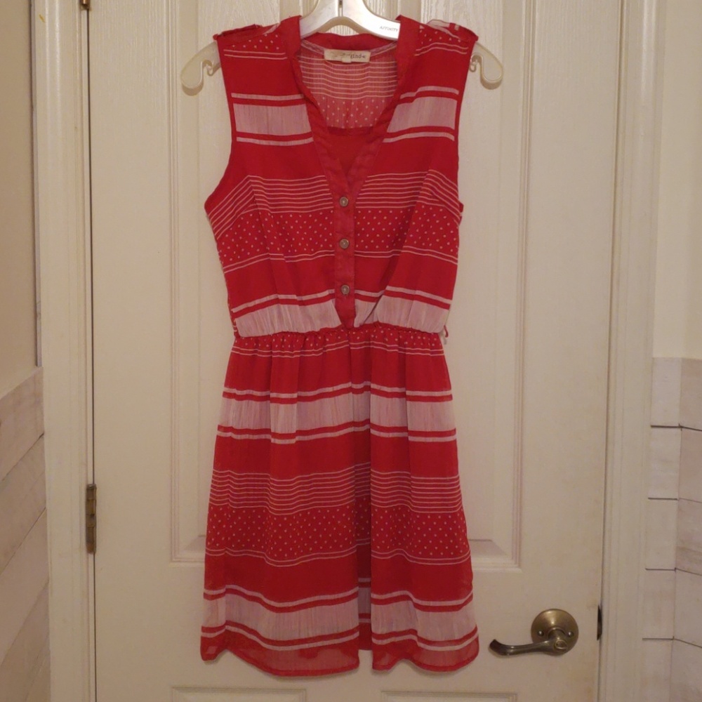 Red and White Striped Dress